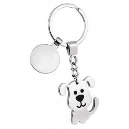 KEY CHAIN LITTLE DOG TWISTED/COIN