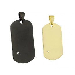 PENDANT STEEL MILITARY ARMY 2 pcs
