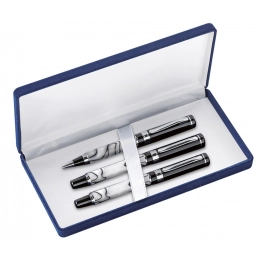 BOX BALLPOINT TRIPLE VELVET BLUE -NO PEN
