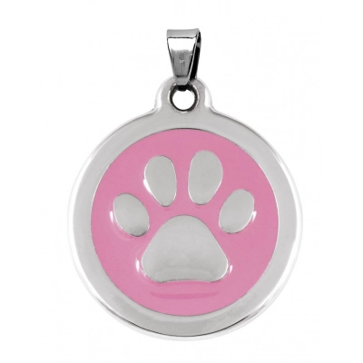 
                                            PENDANT STEEL PAW PINK - D=30 mm
                                            
