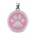 PENDANT STEEL PAW PINK - D=30 mm