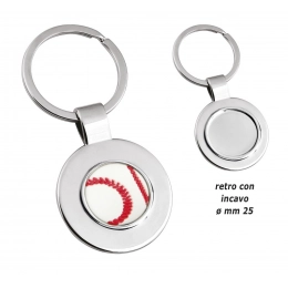 KEY CHAIN BASEBALL WITH HOLLOW