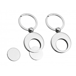 KEY CHAIN ROUND WITH TROLLY COIN