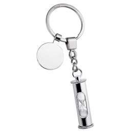 KEYCHAIN SAND-GLASS - WITH COIN