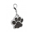 PENDANT PAW GLITTER BLACK - D=25 mm