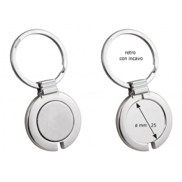 KEYCHAIN TROLLEY COIN - BACK RECESSED