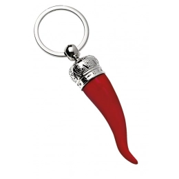 KEYCHAIN HORN AMULET RED