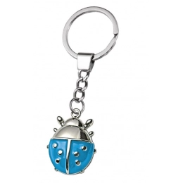 KEYCHAIN LADYBIRD LIGHT BLUE