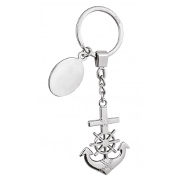 KEY RING ANCHOR AND BOAT'S WHEEL -NO BOX