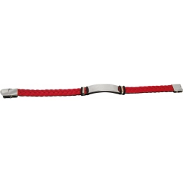 BRACELET RED AND STEEL TWINE