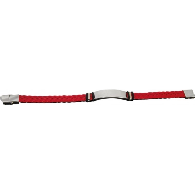 
                                            BRACELET RED AND STEEL TWINE
                                            