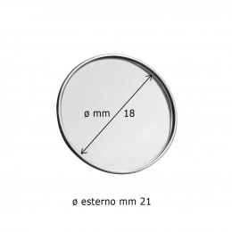 ROUND LAPEL PIN BROOCH METAL 21/18 mm