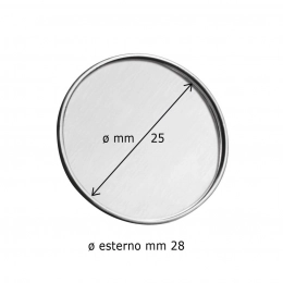 ROUND LAPEL PIN BROOCH METAL 28/25 mm