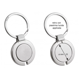 KEYCHAIN TROLLEY COIN WITH PLATE