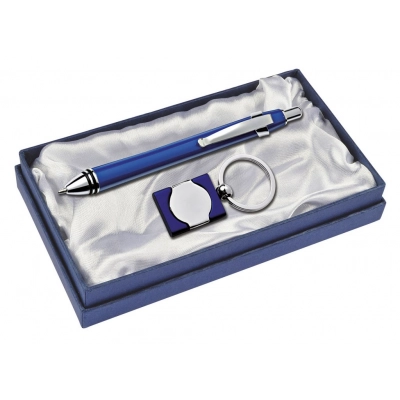 
                                            SET BALLPOINT AND KEYCHAIN - BLUE
                                            