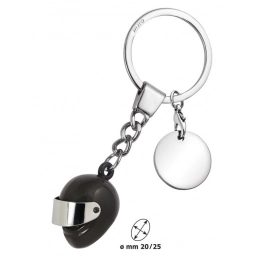 KEYCHAIN HELMET SMALL BLACK /COIN