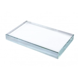 PAPER WEIGHT WHITE GLASS mm80x100