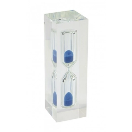HOURGLASS PLEXI BLUE SAND - H 8cm NO BOX