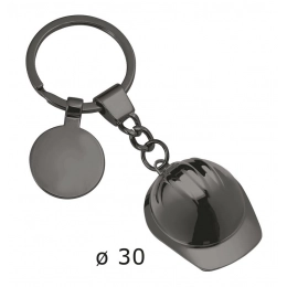 KEYCHAIN WORKING HELMET 30 mm BURNISHED