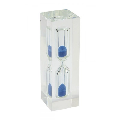 
                                            HOURGLASS PLEXI BLUE SAND - H 8cm
                                            