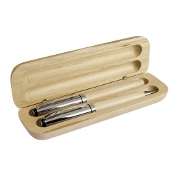 BALL PEN AND ROLLER PEN WOOD WITH BOX