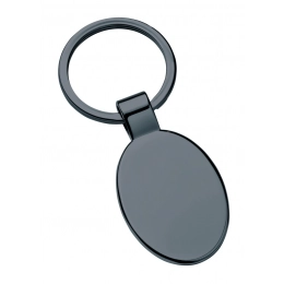 KEYCHAIN OVAL WIDE BURNISHED