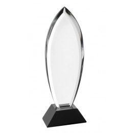 CRYSTAL TROPHY ROME H=233 x 16mm