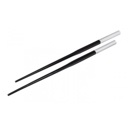 CHOPSTICK - WOOD & CHROMED SET 2pc