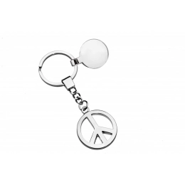 KEYCHAIN PEACE SYMBOL WITH token