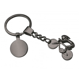 KEYCHAIN RACING BIKE WITH TOKEN BURNISHE