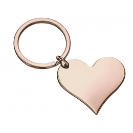 KEYCHAIN SINGLE HEART ROSE GOLD NO BOX