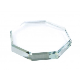 PAPER WEIGHT OCTAGONAL GLASS 120x120x19