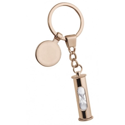 
                                            PORTACHIAVI CLESSIDRA ROSATA C/GETTONE
                                            