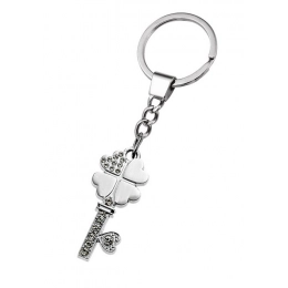 KEYCHAIN KEY FOUR-LEAF CLOVER -NO BOX