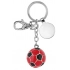 KEY CHAIN FOOTBALL BALL RED BLACK