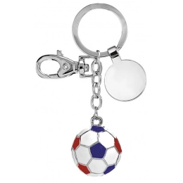 KEY CHAIN FOOTBALL BALL blue/white/red