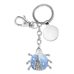 KEY CHAIN LADYBIRD WHITE/LIGHT BLUE