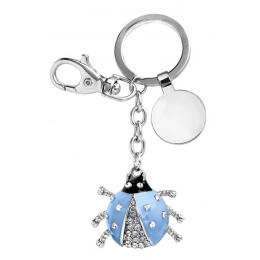 KEY CHAIN LIGHT BLUE LADYBIRD - NO BOX