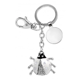 KEYCHAIN WHITE LADYBIRD - NO BOX