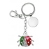KEY CHAIN LADYBIRD GREEN/WHITE/RED