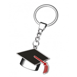 PORTACHIAVI TOCCO NERO  E NAPPINA ROSSA