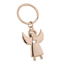 KEY CHAIN HOLE/ HEART ROSE GOLD-NO BOX