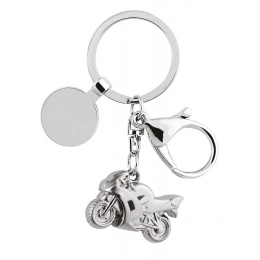 Key chain MOTORBIKE -snap hook and plate