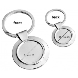 KEYCHAIN METAL W/ DOUBLE HOLLOW D.25mm