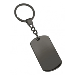 RECTANGUALR KEYCHAIN BLACK CHROMED