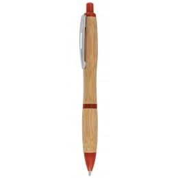 BALL PEN BAMBOO PARTS IN RED