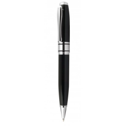 BALLPOINT PEN BLACK CHROMED SHINY