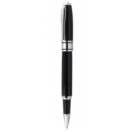 ROLLERBALL PEN BLACK CHROMED SHINY