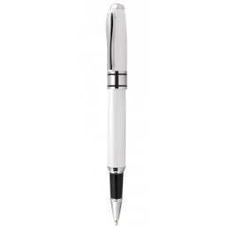ROLLERBALL PEN WHITE CHROMED SHINY