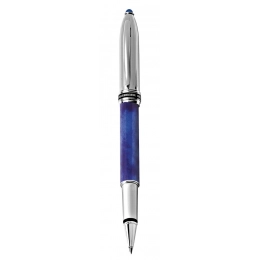 ROLLERBALL PEN BLUE / CHROMED  stripes